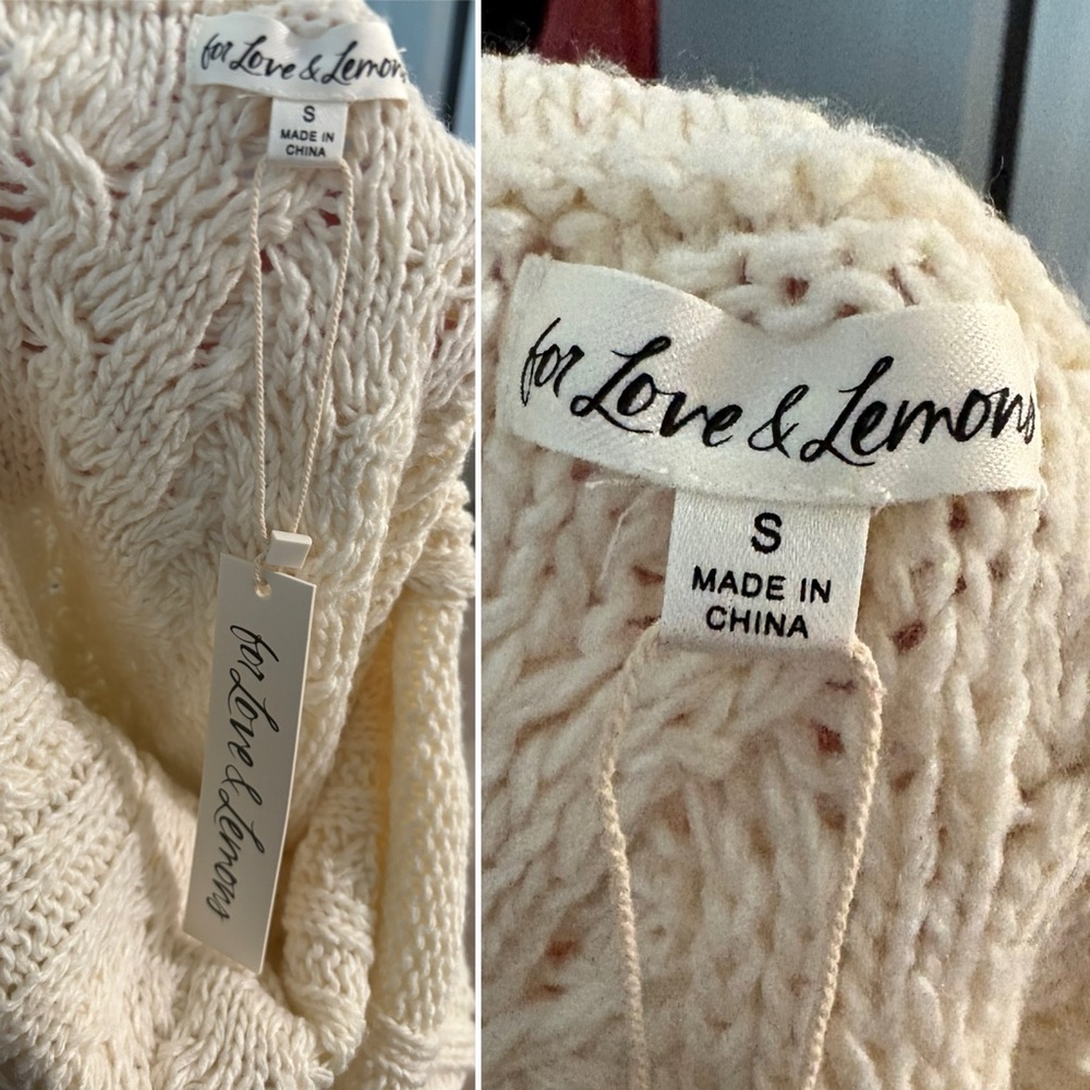 For Love and Lemons Vera Sweater Dress - Heart Cutout - NWT - Picture 10 of 10